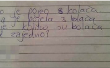 “Tata je pojeo osam kolača, mama 3 manje, koliko su zajedno pojeli?” Kad vidite odgovor učenika iz Bosne, 3 dana nećete moći doći sebi: Smijeh do suza (Foto)