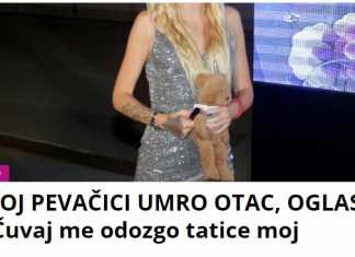 NAŠOJ PEVAČICI UMRO OTAC, OGLASILA SE: Čuvaj me odozgo tatice moj