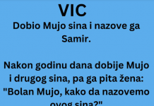 Mujo daje ime sinu