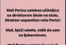 VIC: Perica zatekao direktora s učiteljicom