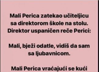 VIC: Perica zatekao direktora s učiteljicom