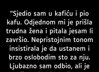 “Sjedio sam u kafiću i pio kafu…”