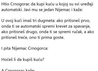 VIC DANA: Crnogorac kupuje kuću