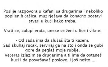 VIC DANA: Muž nakon kafane dolazi kući..
