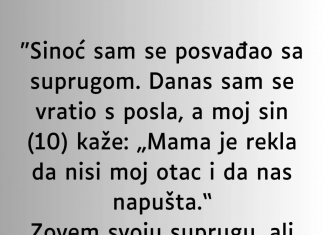 Sinoć sam se posvađao sa suprugom…