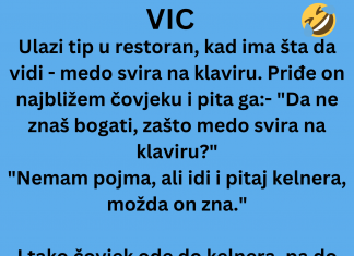 VIC DANA: Medo svira klavir