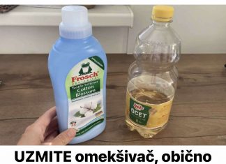 UZMITE omekšivač, obično sirće i dobro sačuvajte ovaj domaći trik: Koristim ga godinama i preporučujem svima!