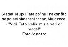 VIC : Gledali Mujo i Fata po*nić i nakon što se pojavi obdareni crnac, Mujo reče: