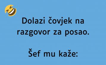 VIC DANA: Dolazi čovjek na razgovor za posao