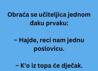 VIC DANA: Obraća se učiteljica đaku
