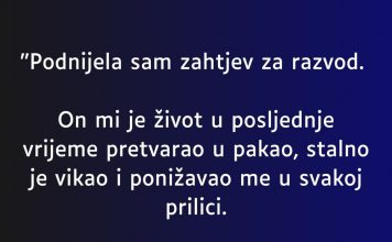 “Podnijela sam zahtjev za razvod…”