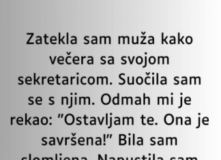 Zatekla sam muža kako večera sa svojom sekretaricom…”