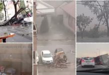 ZASTRAŠUJUĆI SNIMCI NEVREMENA U SRBIJI: Auta demolirana usled orkanskih udara, VETAR POČUPAO KROV, haos i na putevima! Požarevac devastiran nakon oluje (VIDEO)
