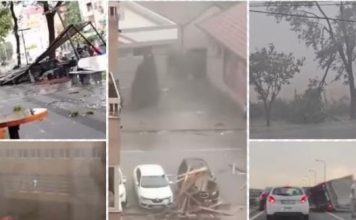 ZASTRAŠUJUĆI SNIMCI NEVREMENA U SRBIJI: Auta demolirana usled orkanskih udara, VETAR POČUPAO KROV, haos i na putevima! Požarevac devastiran nakon oluje (VIDEO)