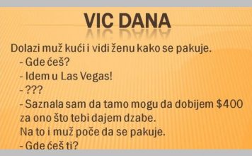 VIC DANA: Dolazi muž kući i vidi ženu kako se pakuje