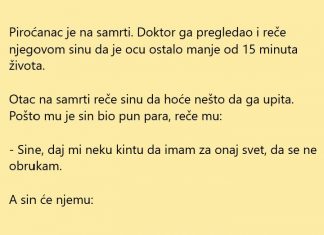 VIC DANA: Piroćanac na samrti i sin