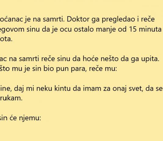 VIC DANA: Piroćanac na samrti i sin