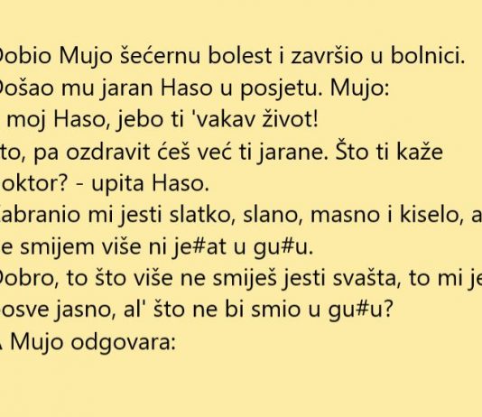 VIC DANA: Dobio Mujo šećernu bolest