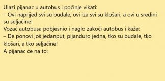 Pijanac u autobusu