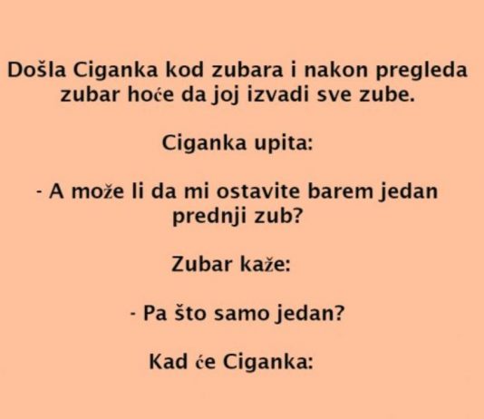 Došla Ciganka kod stomatologa