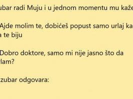 Došao Mujo kod zubara