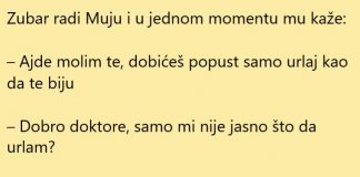 Došao Mujo kod zubara