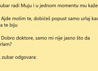 Došao Mujo kod zubara