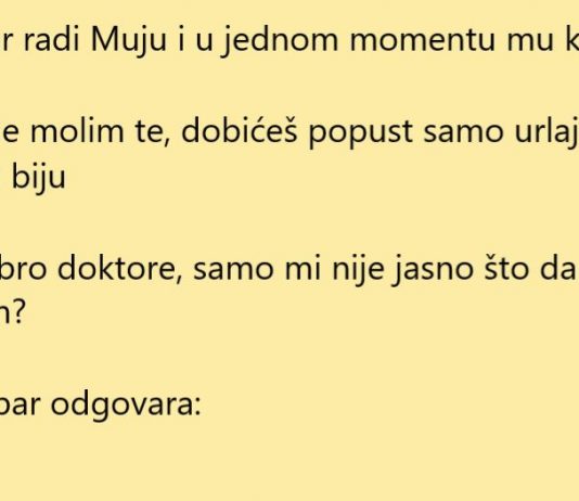 Došao Mujo kod zubara