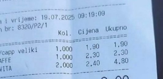 Račun fotkan u kafiću na Cresu ovih se dana munjevito širi mrežama i ne, nije zbog cijena