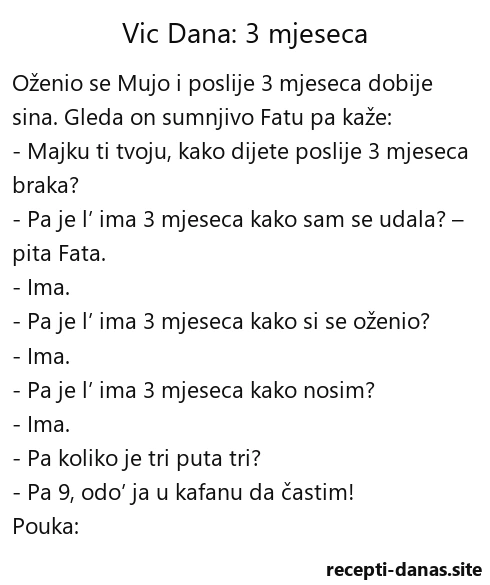 Vic dana 3 mjeseca Vic dana 3 mjeseca