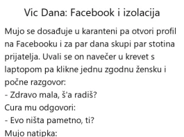 Vic dana: Facebook i izolacija Vic dana Facebook i izolacija