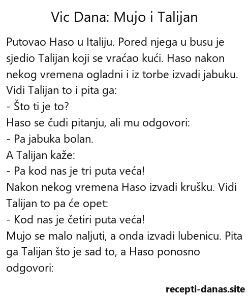 Vic dana Mujo i Talijan Vic dana Mujo i Talijan