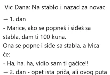 Vic dana: Na stablo i nazad za novac Vic dana Na stablo i nazad za novac