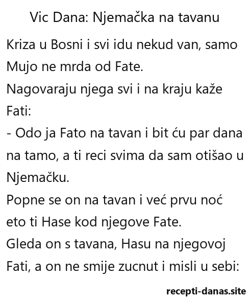 Vic dana Njemačka na tavanu Vic dana Njemačka na tavanu