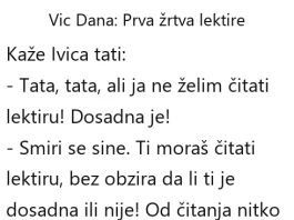 VIC DANA: Prva žrtva lektire VIC DANA: Prva žrtva lektire